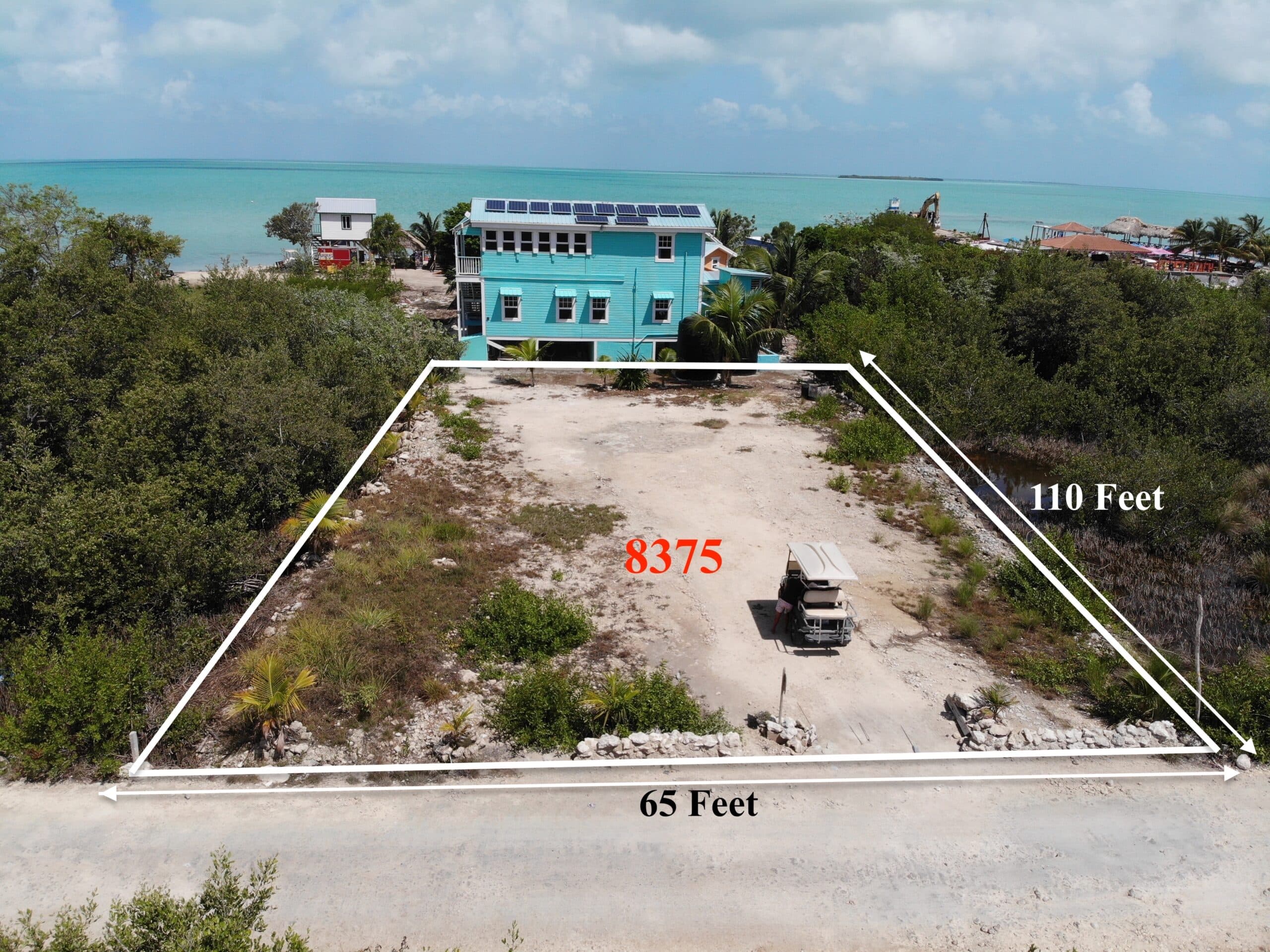 3Rd Row Lot behind the secret beach cabanas, ocean view lot. 3